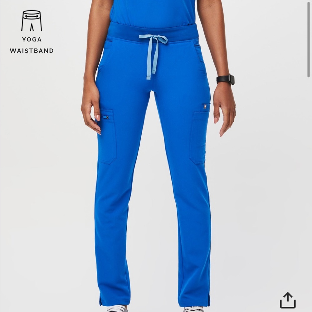 NWT Figs Yola Skinny 2.0 Scrub Pant in Royal Blue size XXSP